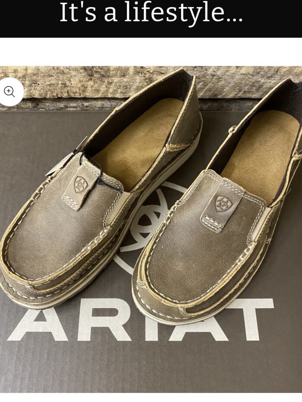 Ariat Cruiser Kids Slip On Leather Shoes Kids Size 3C Worn once!